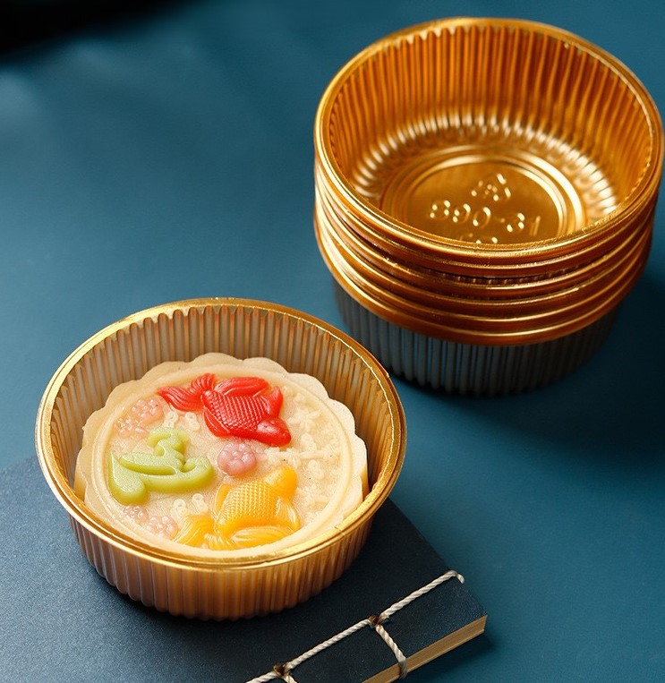 吸塑盒-內襯圓9.0*7.0*3.2cm(金色)(100入/包)