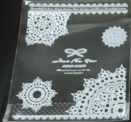 PP夾鏈袋半斤-蝴蝶結(蕾絲-白)(50入/包)